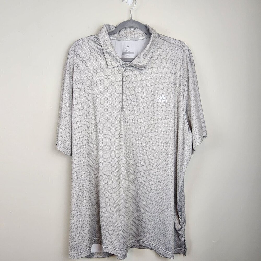 Adidas Golf men sz XXL performance polo shirt gray activewear